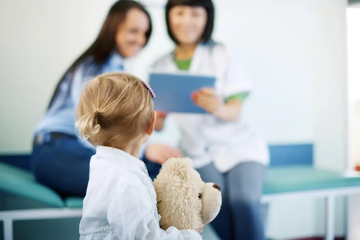 Little girl doctors office